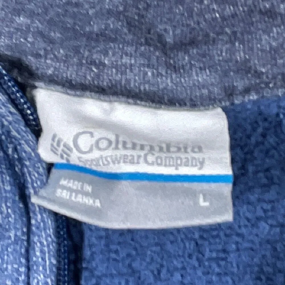 Columbia Sweater‎ Men Large Blue Front Pocket 1/4 Zip Sweatshirt Outdoors